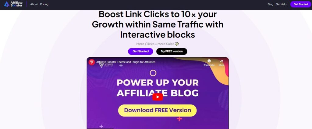 Affiliate Booster WordPress plugin for affiliate marketing