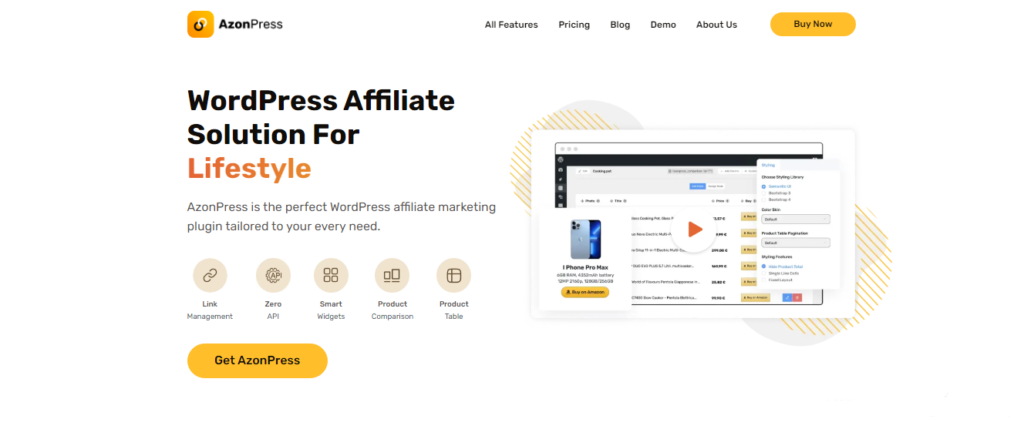 AzonPresss WordPress plugin for affiliate marketing