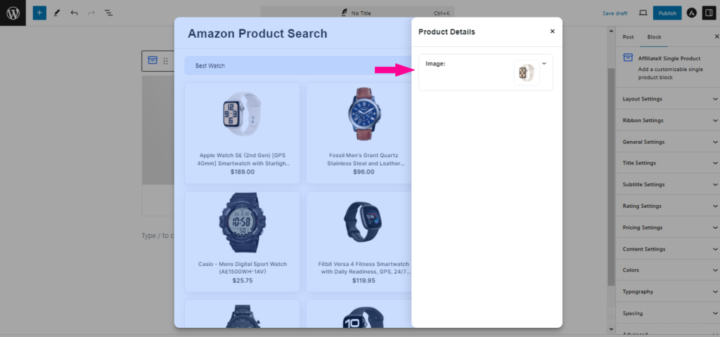 How to Add Image with from Amazon