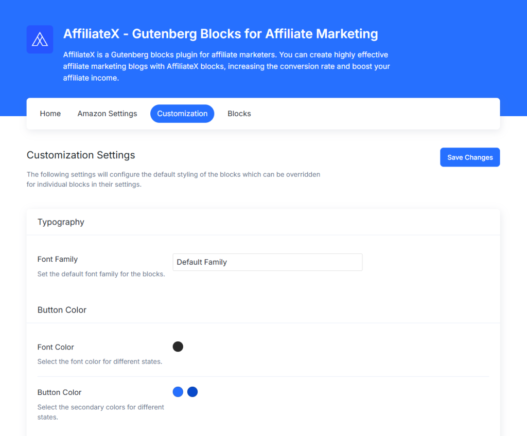 AffiliateX basic plugin settings