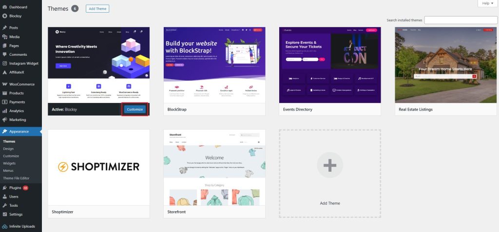 Blocksy theme