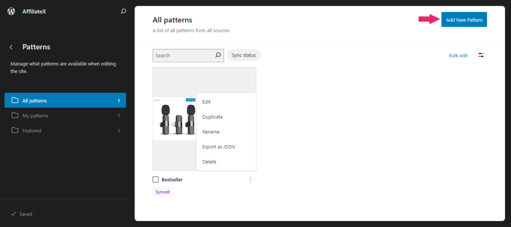 How to manage patterns