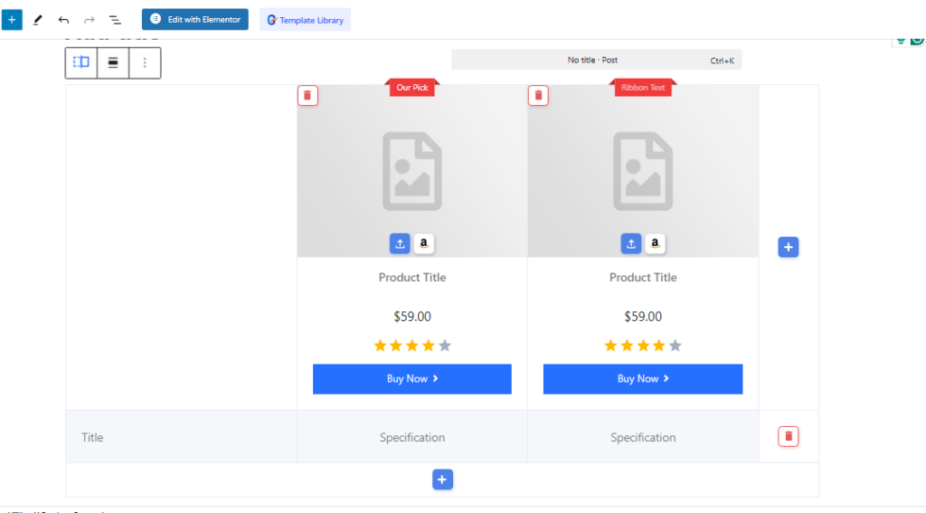 How to create comparison table