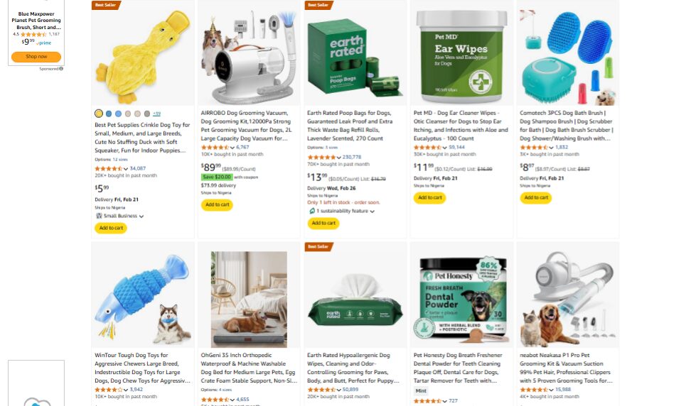 Amazon Pet products