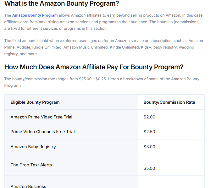 How much does Amazon pay for bounty program?