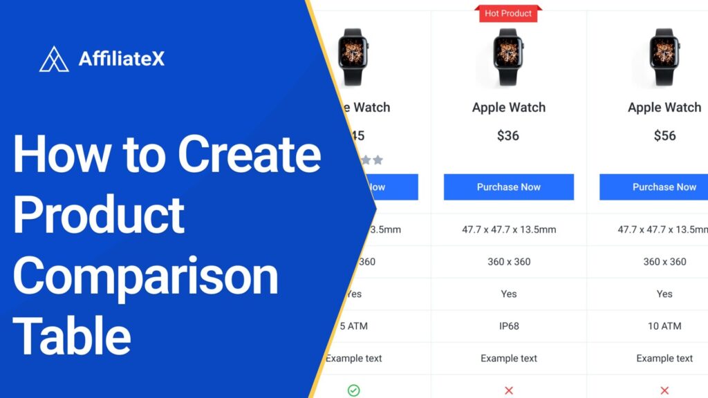 How to Create Product Comparison Table in WordPress