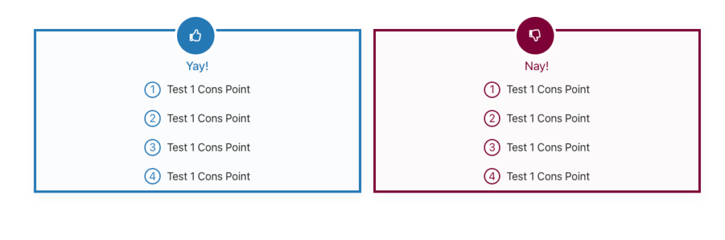 AffiliateX Pros and Cons Block Sample