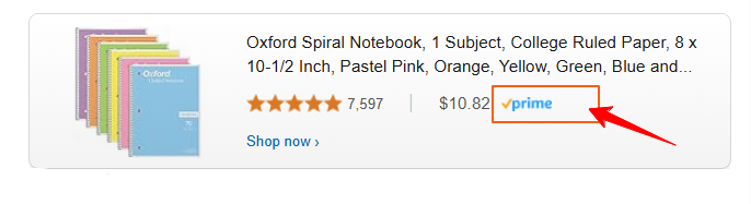 What is the Prime perk icon on Amazon?