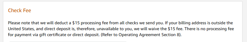 Amazon payment policy