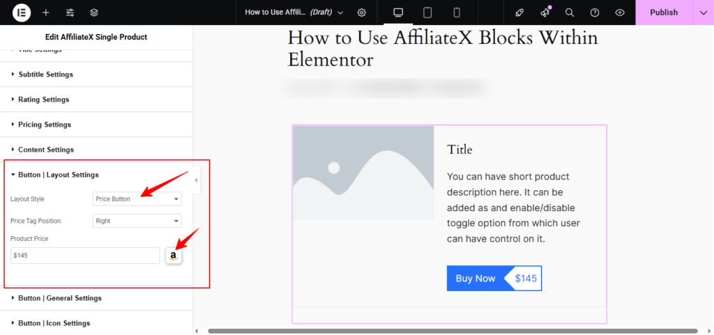 How to use Amazon API with Elementor