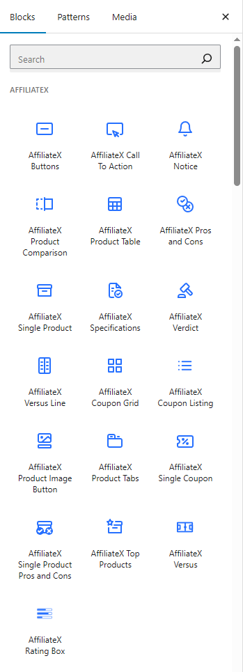AffiliateX blocks