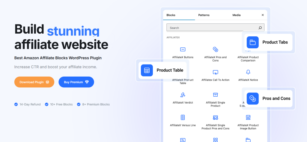 AffiliateX homepage
