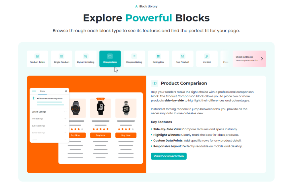 AffiliateX Blocks