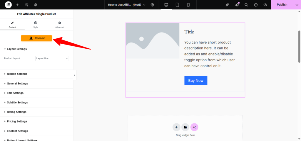 How to use Amazon API with Elementor