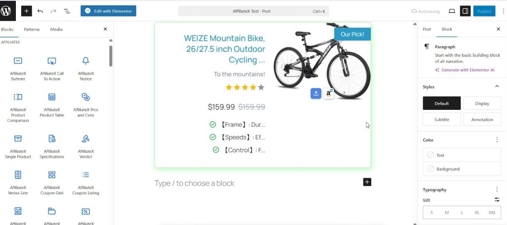 Best Amazon Affiliate Plugin for WordPress AffiliateX
