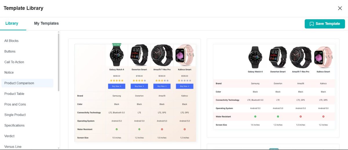 AffiliateX Template Library