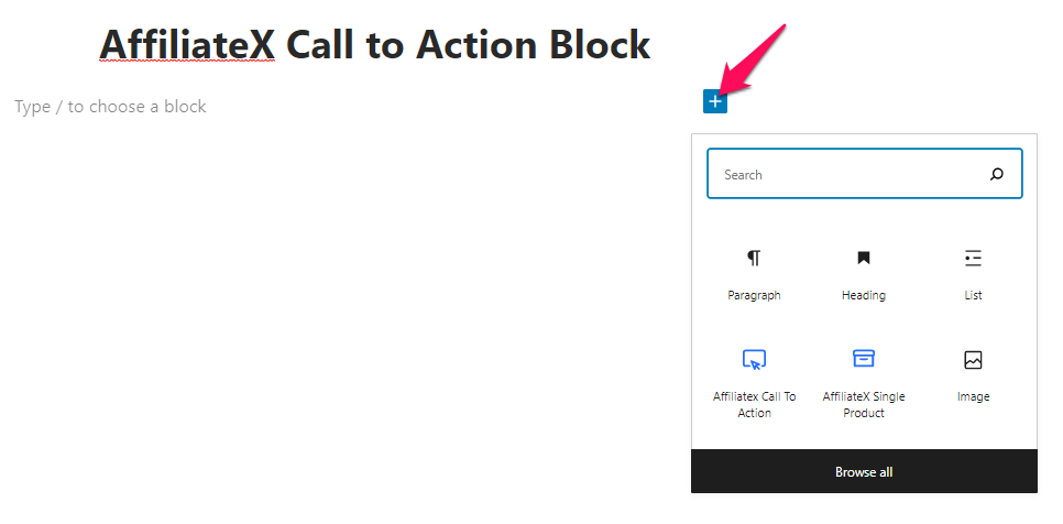 AffiliateX Call to Action
