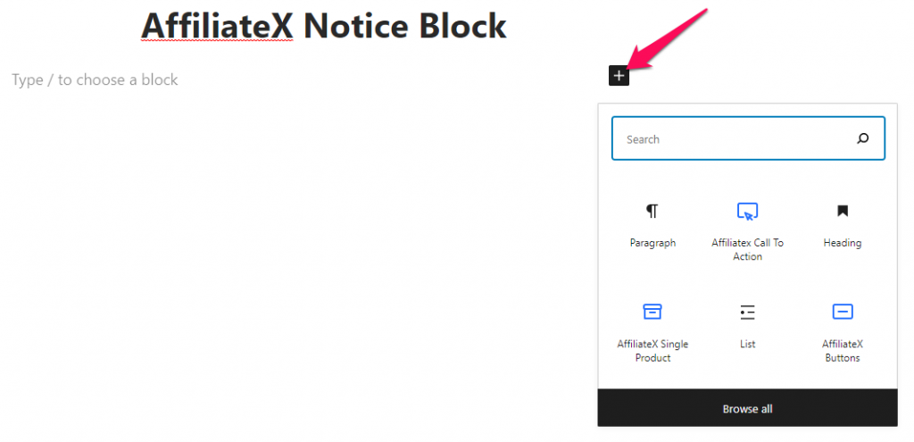 AffiliateX Notice