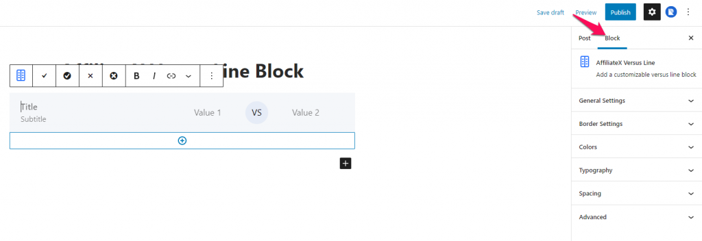 AffiliateX Versus Line