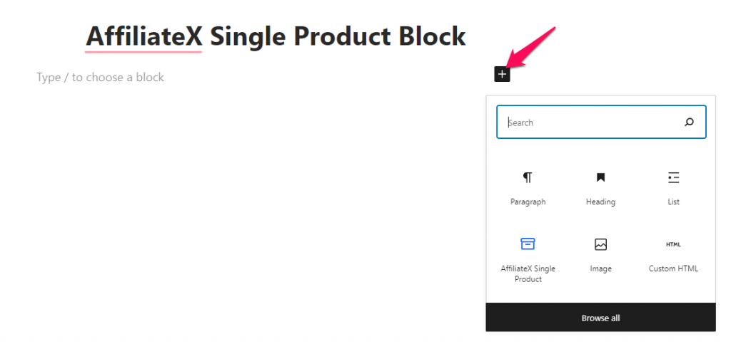 AffiliateX Single Product