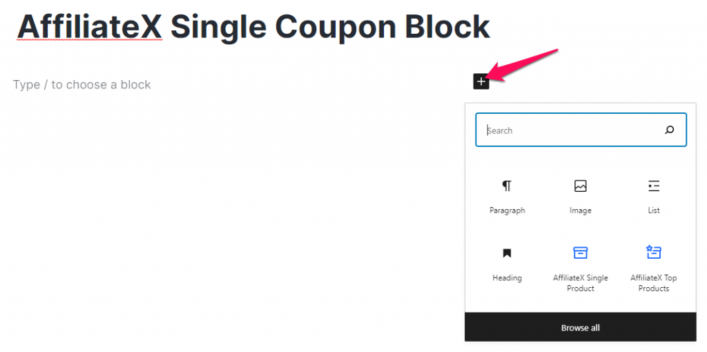 AffiliateX Single Coupon