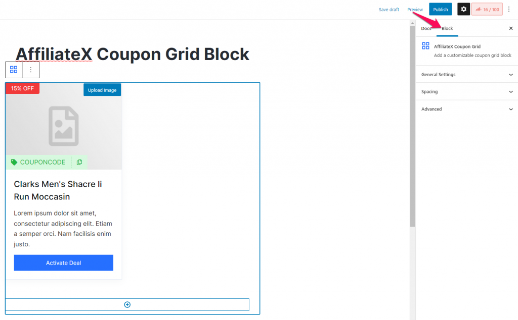 AffiliateX Coupon Grid