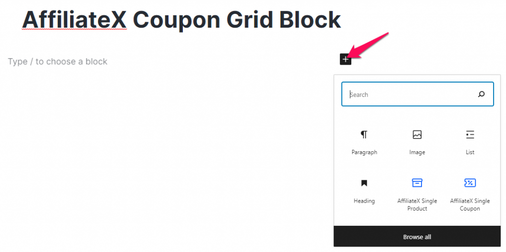 AffiliateX Coupon Grid