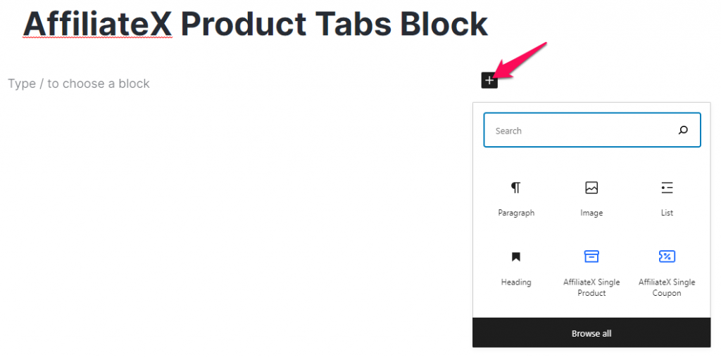 AffiliateX Product Tabs