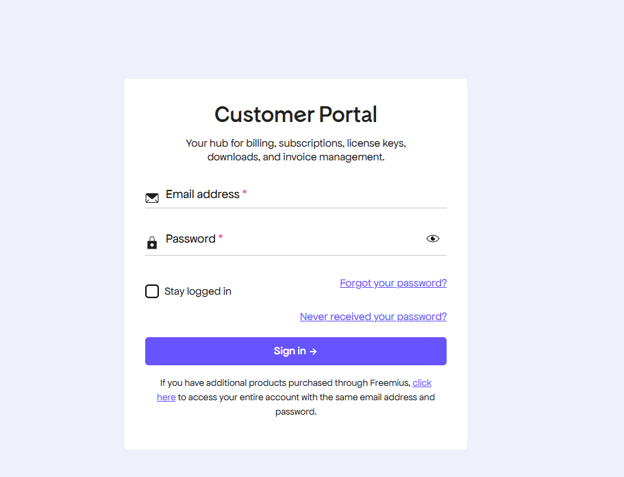 AffiliateX Customer Portal