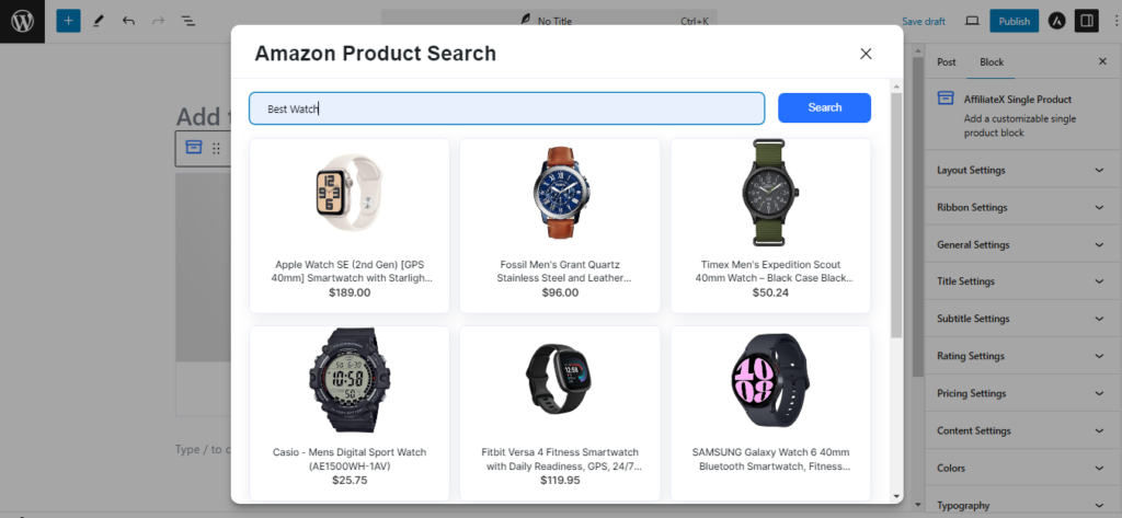 How to Use Amazon API in Gutenberg Editor