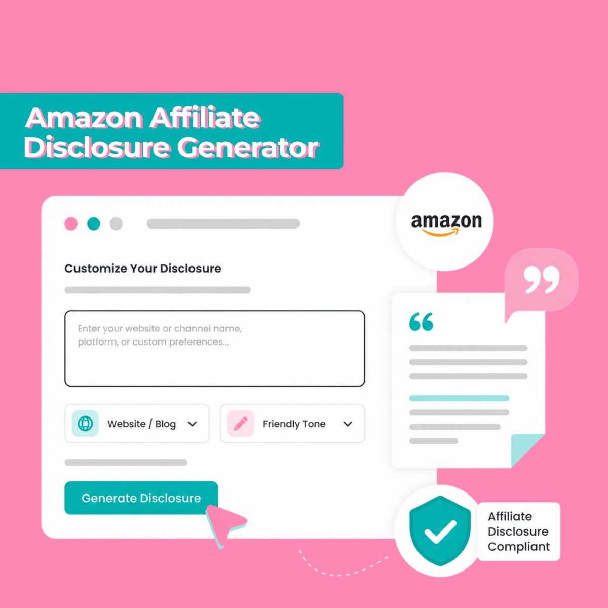 Amazon Affiliate Disclosure Generator