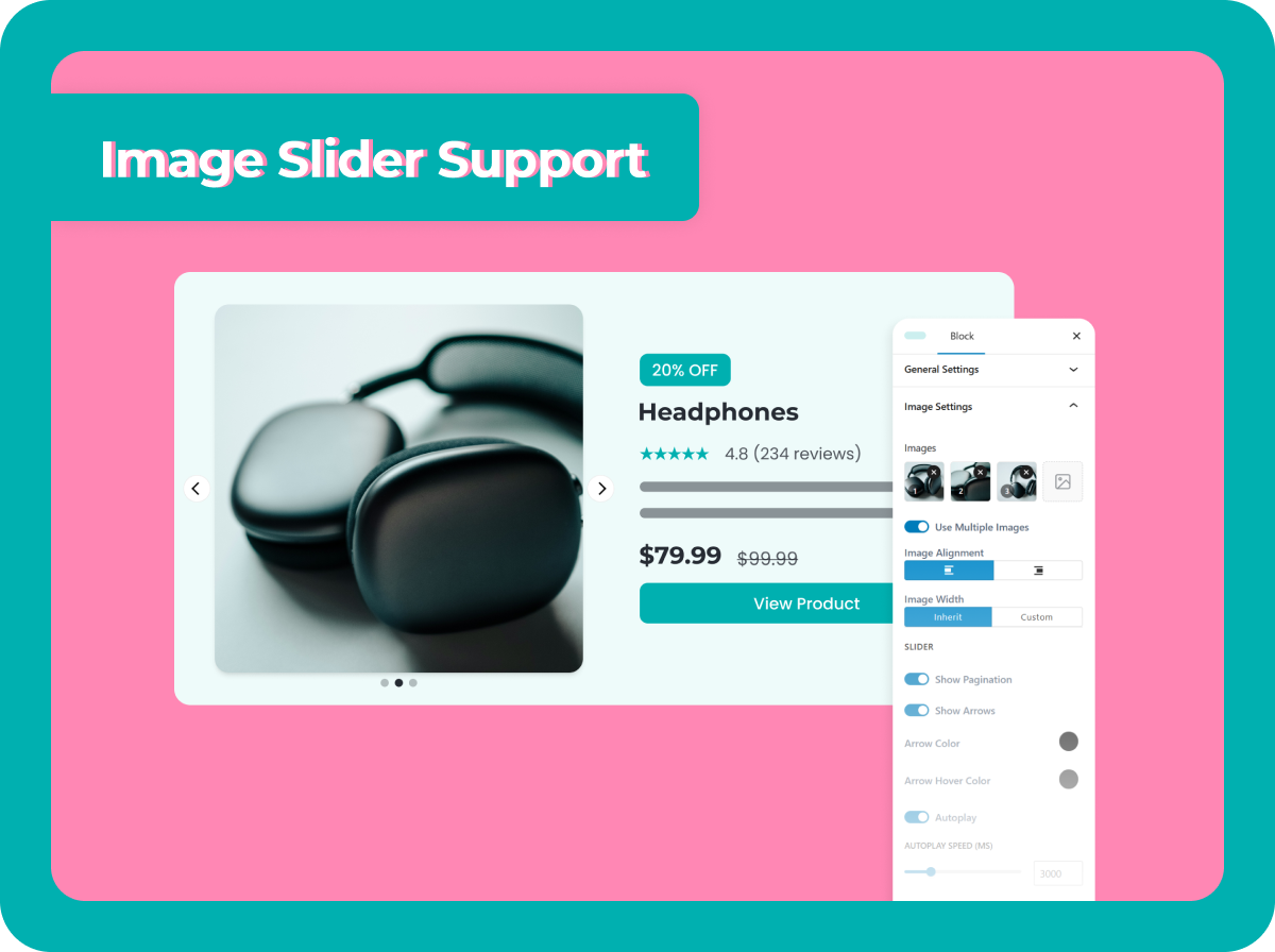 AffiliateX Image Slider Feature