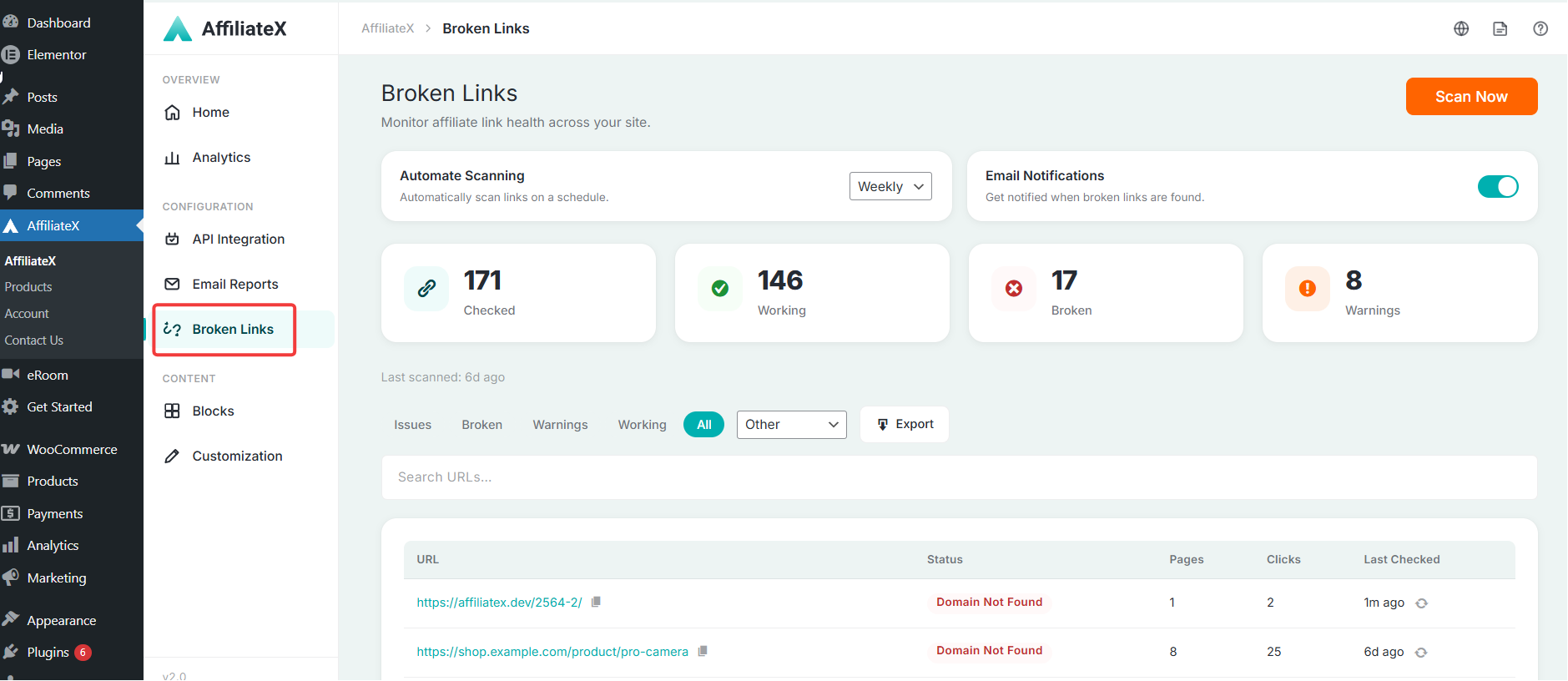 How to Get Started with AffiliateX Broken Links Checker