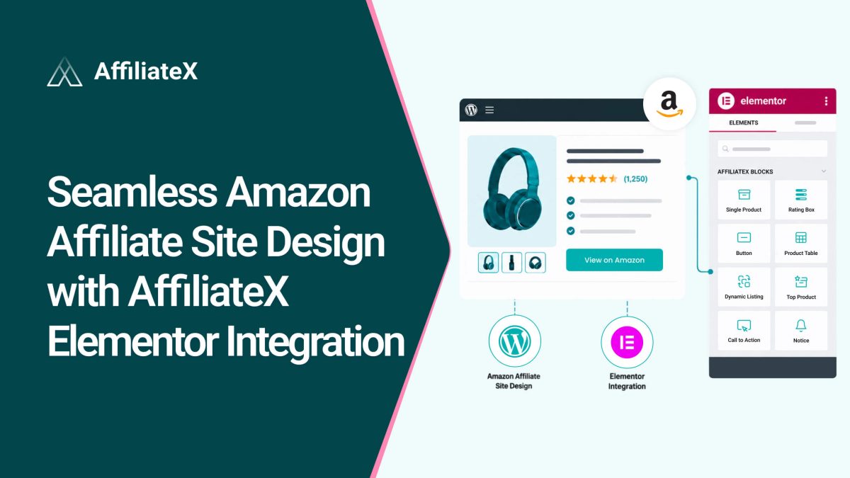 Amazon Affiliate Site Design with AffiliateX Elementor Integration